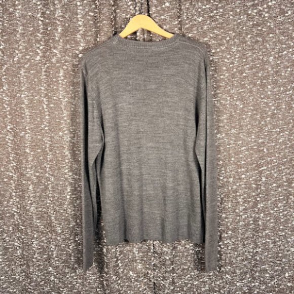 Oscar de la Renta Gray Long Sleeve Thin Sweater - Picture 3 of 3